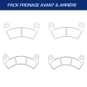 Pack plaquettes de frein avant et arrière CL BRAKES pour POLARIS RZR 1000 TURBO