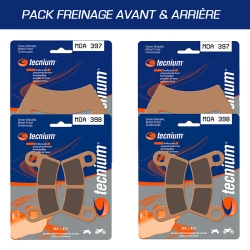 Pack plaquettes de frein avant et arrière TECNIUM pour POLARIS GENERAL 1000 