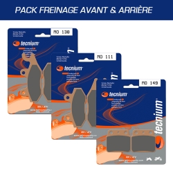 Pack plaquettes de frein avant et arrière TECNIUM pour SUZUKI 450 LTR