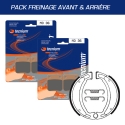 Pack plaquettes et mâchoires de frein TECNIUM pour SUZUKI EIGER 400 2002-2007