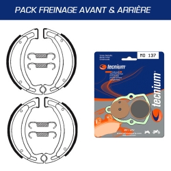 Pack plaquettes et mâchoires de frein TECNIUM pour YAMAHA BLASTER 200 1988-2002