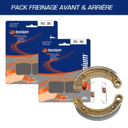 Pack plaquettes et mâchoires de frein TECNIUM/EBC pour YAMAHA BRUIN 350