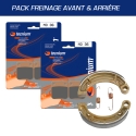 Pack plaquettes et mâchoires de frein TECNIUM/EBC pour YAMAHA GRIZZLY 350