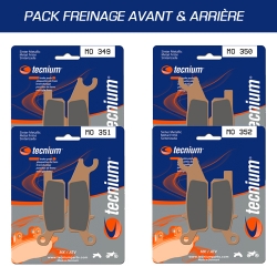 Pack plaquettes de frein avant et arrière TECNIUM pour YAMAHA GRIZZLY 700