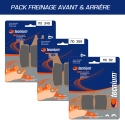 Pack plaquettes de frein avant et arrière TECNIUM pour YAMAHA RAPTOR 250