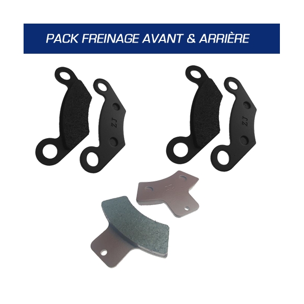 Jeu De 8 Plaquettes De Frein Avant/arrière - Quad Linhai Hytrack 350 2x4 - Neuf Mister Parts