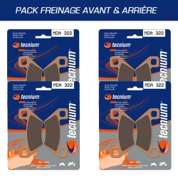 Pack plaquettes de frein avant et arrière TECNIUM pour ARCTIC CAT 700 WILDCAT TRAIL XT/LTD