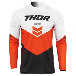 Maillot THOR Sector Chev noir/rouge