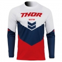Maillot THOR Sector Chev blanc/rouge/bleu marine