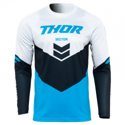 Maillot THOR Sector Chev blanc/bleu