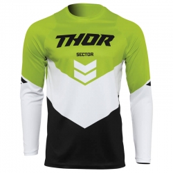 Maillot THOR Sector Chev vert/noir