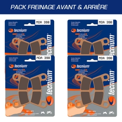 Pack plaquettes de frein avant et arrière TECNIUM pour POLARIS RZR 900/S 2015-2021