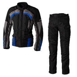 Tenue RST Alpha 5 noir/bleu veste et pantalon 