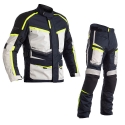 Tenue RST Maverick textile bleu/gris/jaune veste et pantalon