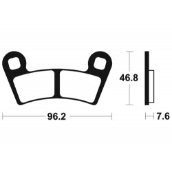 Plaquettes de frein TECNIUM arrière pour POLARIS RZR 900/S 2015-2021