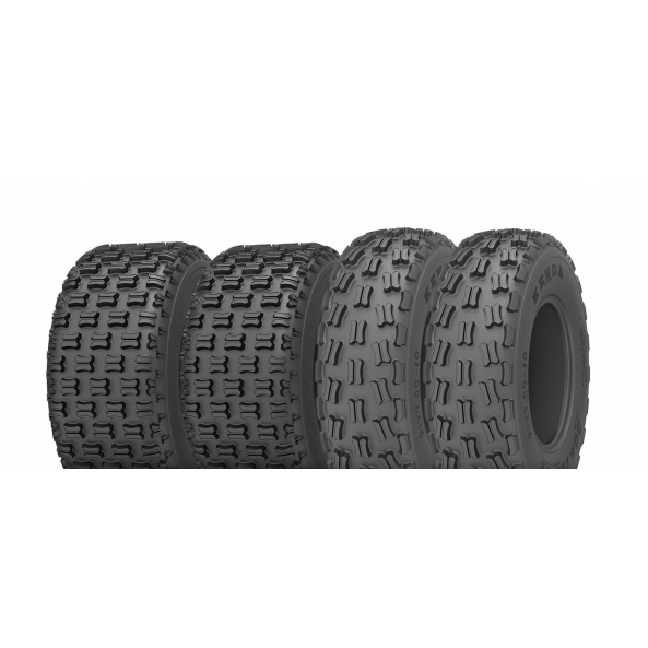 Pack 4 pneus avant et arrière KENDA Bounty Hunter 25x8-12 et 25x10-12 Pack 4 pneus avant et arrière KENDA Bounty Hunter 25x8-12 et 25x10-12