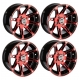 Pack 4 jantes MOOSE 387X rouge pour TGB Blade