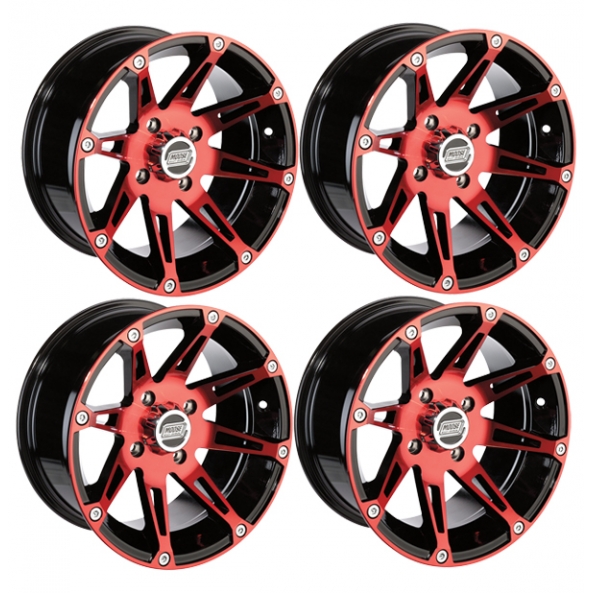 Pack 4 jantes MOOSE 387X rouge pour TGB Blade