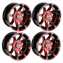 Pack 4 jantes MOOSE 387X rouge pour TGB Blade