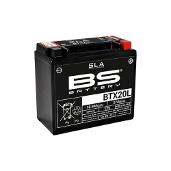 Batterie BS SLA activée usine YTX20L pour HYTRACK HY500/510 carburateur